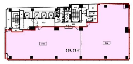 秋葉原フコク生命ビル（旧：秋葉原センタープレイス） 8階 平面図