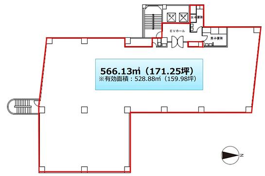 上野THビル 8階 平面図