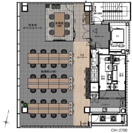 PMO岩本町 2階 平面図