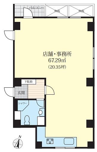 Frame西麻布 3階 平面図