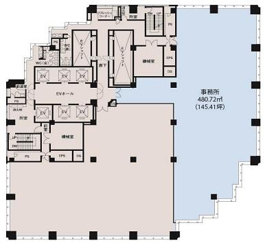 新宿スクエアタワー 15階 平面図