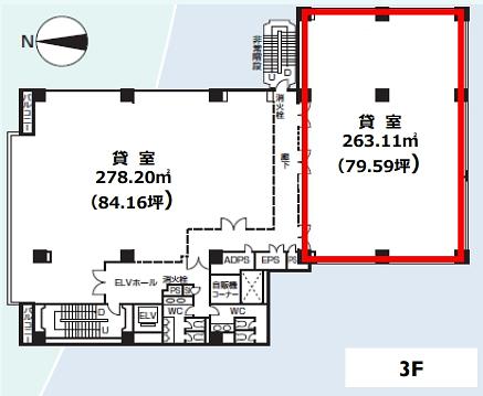ツインビュー御茶の水 3階 平面図