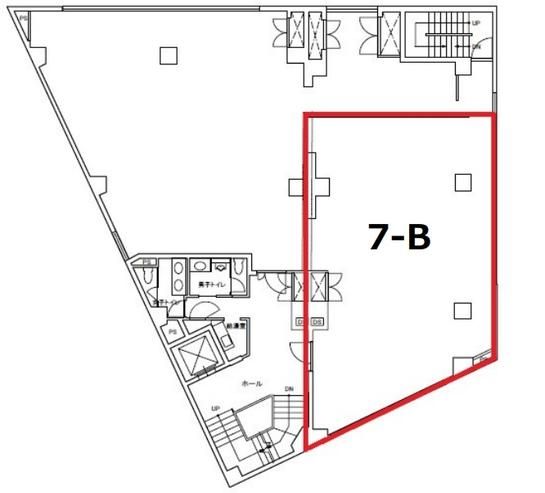 宝町TATSUMIビル（旧：ダヴィンチ宝町） 7階B 平面図