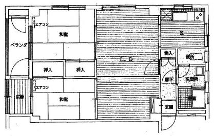 須磨ビル（須磨マンション） 4階403 平面図