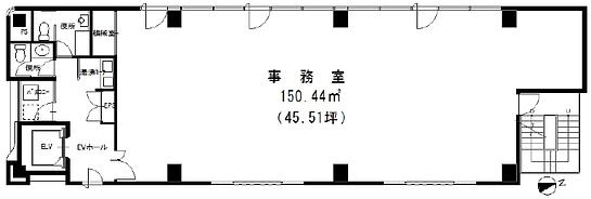 KSKビル（千代田区） 8階 平面図
