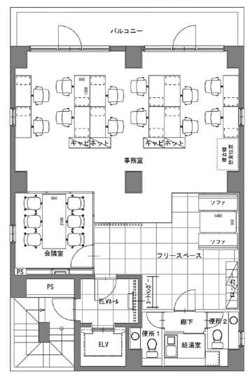 神田坂田ビル 6階 平面図