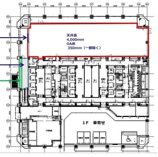 晴海アイランドトリトンスクエアオフィスタワーY棟 1階 平面図