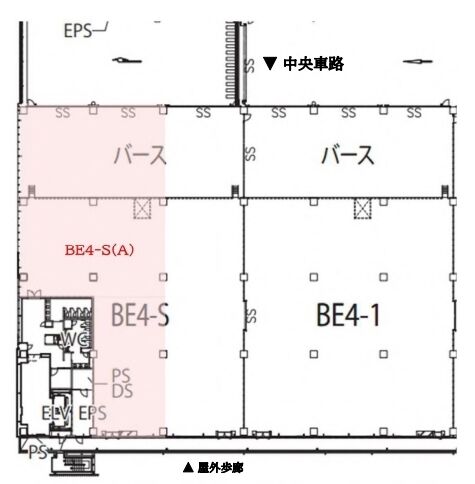 物流ビルB棟 4階BE4-S(A) 平面図
