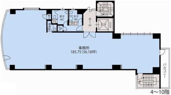 日東ビル 10階 平面図