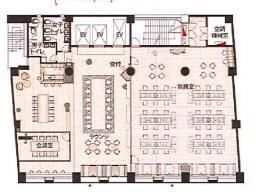 グランファースト新宿御苑(旧:ポプラ社本社ビル) 4階 平面図