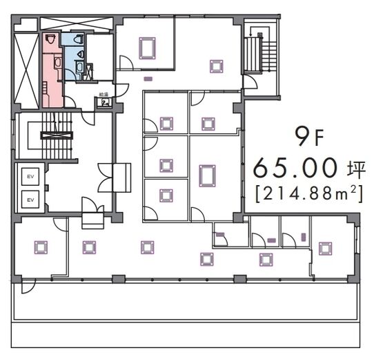 2東洋海事ビル 9階 平面図
