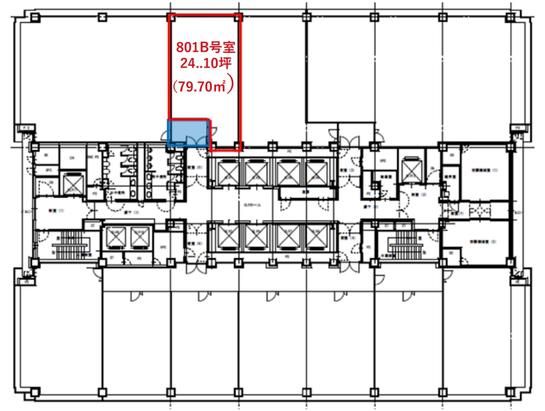 紀尾井町ビル 8階801B 平面図