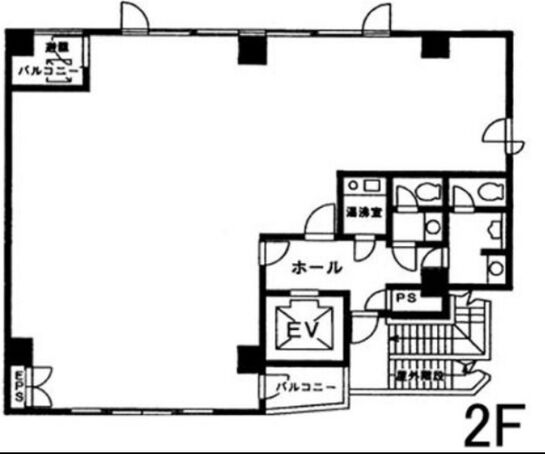 東邦沢口ビル 2階 平面図