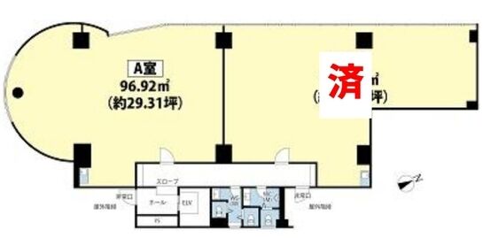 カドヤ第10ビル 9階A 平面図