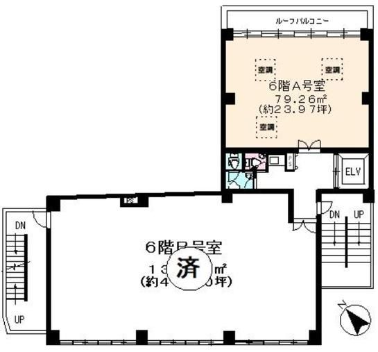 茅場町K-1ビル 6階A 平面図
