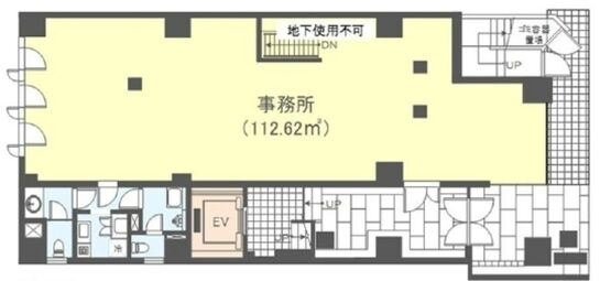 ムゲン日本橋ビル(旧:日本橋浜町3丁目ビル、中央区日本橋浜町) 1階 平面図