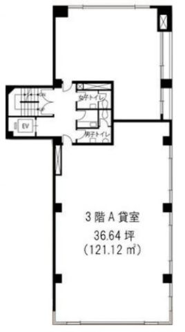 久米ビル 3階A 平面図