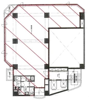 第28荒井ビル（星ビルディング） 5階 平面図