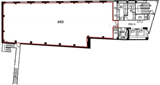 ラウンドクロス新宿5丁目ビル 9階 平面図