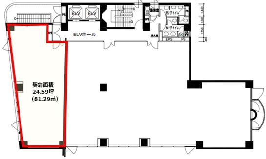 五反田HSビル 7階 平面図
