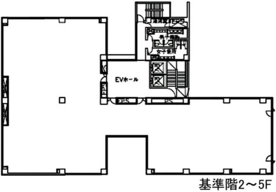 KDX飯田橋ビル（4階～6階：KDX-TurnKey Office） 2階 平面図