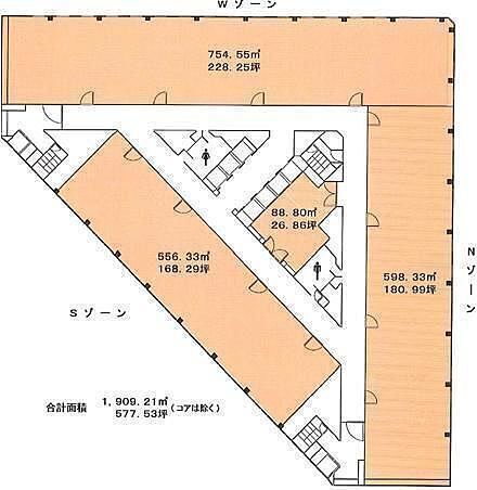 新宿第一生命ビル（旧：小田急第一生命ビル） 25階 平面図