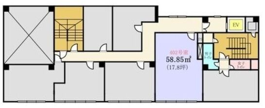 東京銀座ビルディング 4階402 平面図