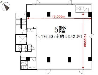オー・アイ・芝浦 5階 平面図