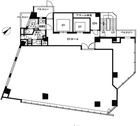 VORT六本木一丁目（旧：d_ll六本木（ディール六本木）） 2階 平面図