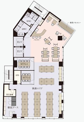 スイテ田町 4階 平面図