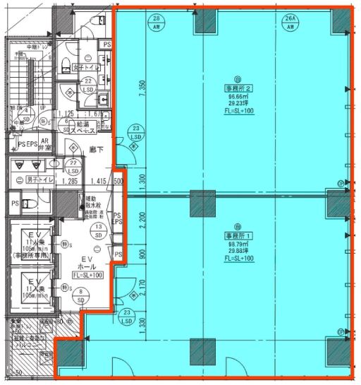 平田ビル 6階 平面図