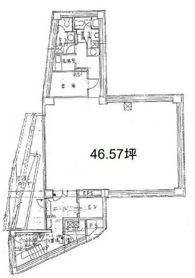 ルート高輪ビル 地下1階 平面図