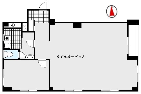 エルマノス赤坂ビル 6階A 平面図