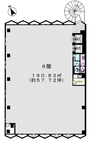 初音森ビル(はつねもりビル) 6階 平面図