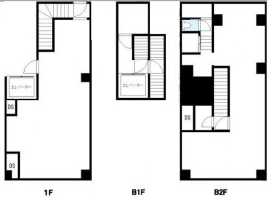 JLBグランエクリュ銀座 地下2階～1階 平面図