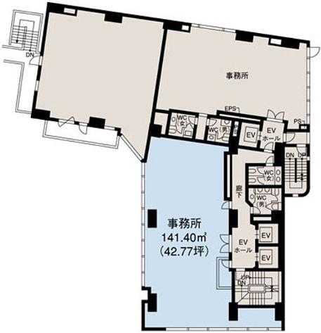 恵比寿ISビル 6階 平面図
