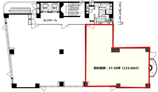 五反田HSビル 9階 平面図