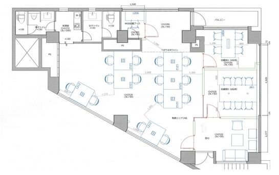 シェビア恵比寿（シェビアエビス）（旧：ピアハウス恵比寿） 2階 平面図