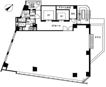 VORT六本木一丁目（旧：d_ll六本木（ディール六本木）） 5階 平面図