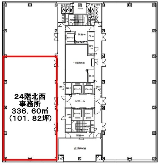新宿グリーンタワービル 24階 平面図