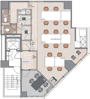 神田ノースフロント(旧:栄立ビル) 6階 平面図