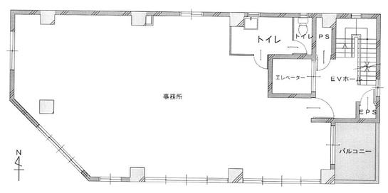 服部ビル（新宿区） 5階 平面図