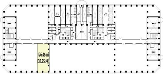 新宿アイランドタワー 6階106 平面図