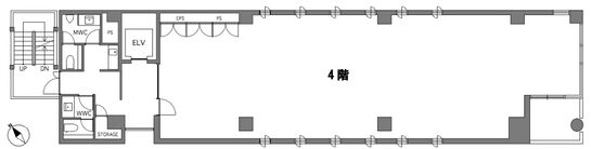 サンライズ橘 4階 平面図