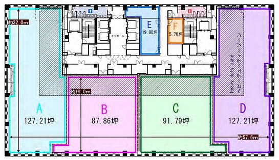 GRC品川イノベーションパーク（旧：品川シーサイドウエストタワー） 10階ABCD 平面図