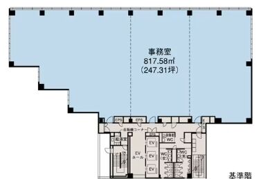 プライム千駄ヶ谷ビル(旧:JPR千駄ヶ谷ビル) 5階 平面図