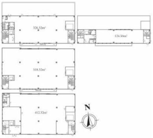 アバンテ小林 1階～4階 平面図