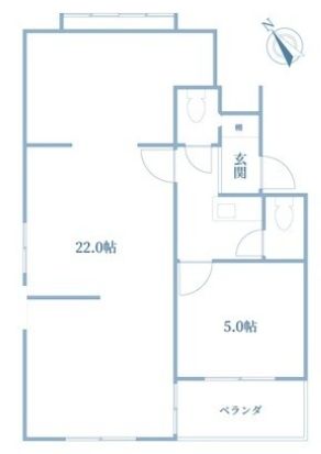 セゾナ西新宿 1階 平面図