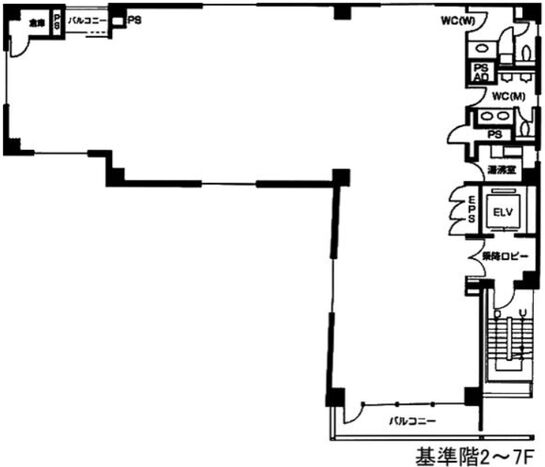 日本橋BSビル(旧:丸忠日本橋ビル) 3階 平面図