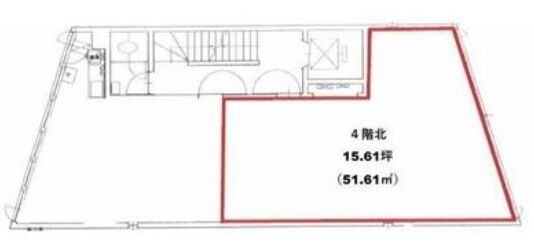 ニューセントラルビル 4階北 平面図